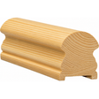 6519P 2-5/8" x 3" Plowed Traditional Handrail, Yellow Pine