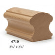 6710 2-5/8" x 2-3/4" Traditional Handrail, Beech