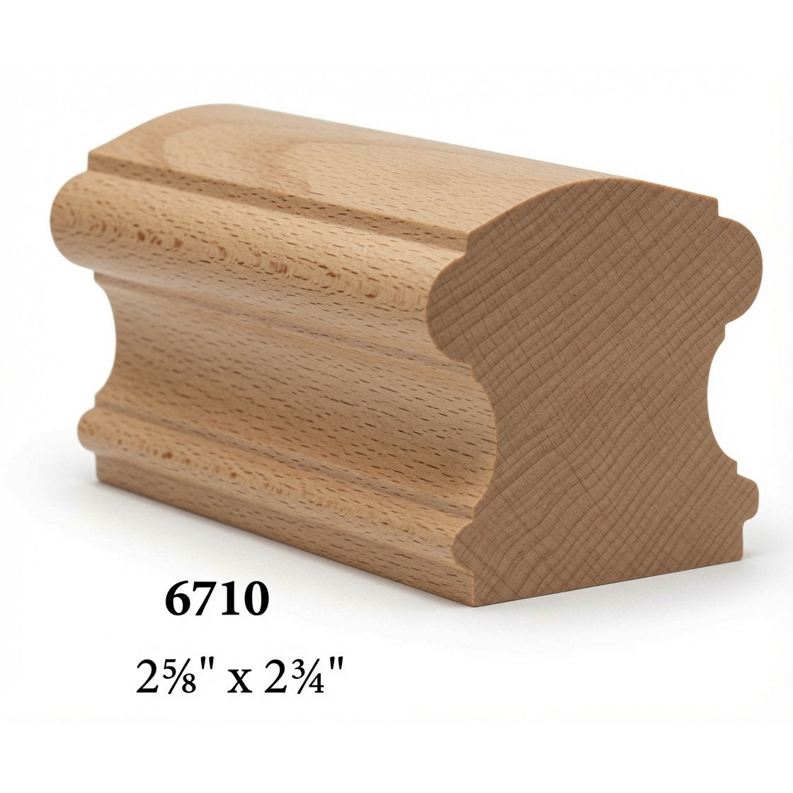 6710 2-5/8" x 2-3/4" Traditional Handrail, Beech