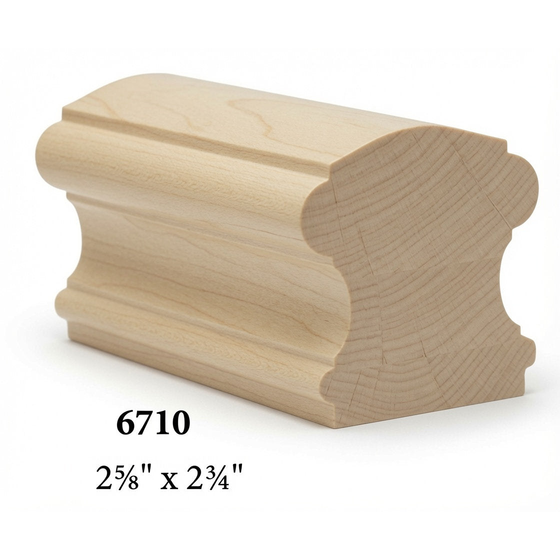 6710 2-5/8" x 2-3/4" Traditional Handrail, Birch