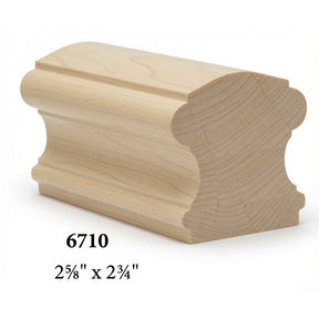 6710 2-5/8" x 2-3/4" Traditional Handrail, Birch