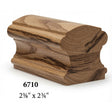 6710 2-5/8" x 2-3/4" Traditional Handrail, Hickory