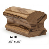6710 2-5/8" x 2-3/4" Traditional Handrail, Hickory
