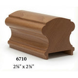 6710P 2-5/8" x 2-3/4" Traditional Plowed Handrail, Alder