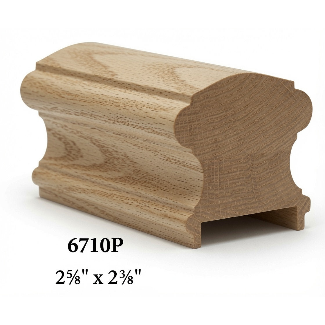 6710P 2-5/8" x 2-3/4" Traditional Plowed Handrail, Ash