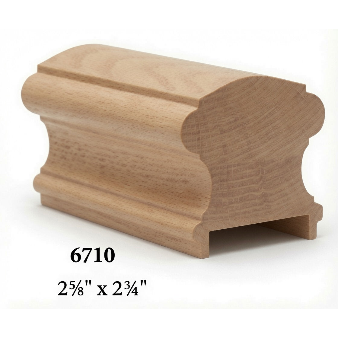 6710P 2-5/8" x 2-3/4" Traditional Plowed Handrail, Beech
