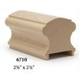 6710P 2-5/8" x 2-3/4" Traditional Plowed Handrail, Birch