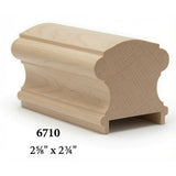 6710P 2-5/8" x 2-3/4" Traditional Plowed Handrail, Birch