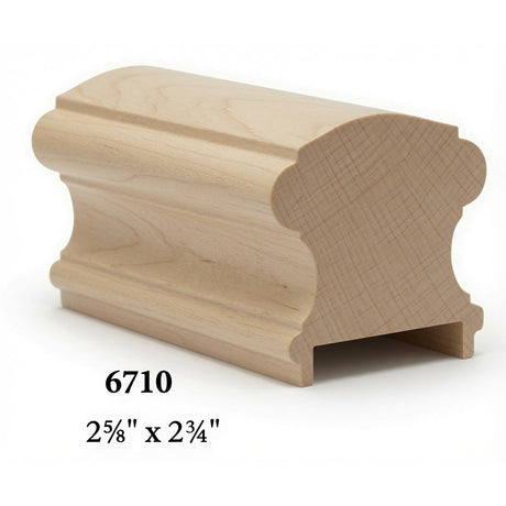 6710P 2-5/8" x 2-3/4" Traditional Plowed Handrail, Birch