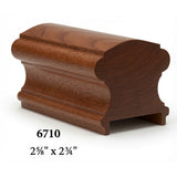 6710P 2-5/8" x 2-3/4" Traditional Plowed Handrail, Brazilian Cherry