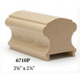 6710P 2-5/8" x 2-3/4" Traditional Plowed Handrail, Hard Maple