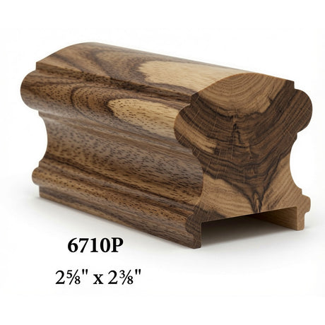 6710P 2-5/8" x 2-3/4" Traditional Plowed Handrail, Hickory