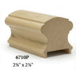 6710P 2-5/8" x 2-3/4" Traditional Plowed Handrail, Poplar