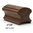 6710P 2-5/8" x 2-3/4" Traditional Plowed Handrail, Walnut