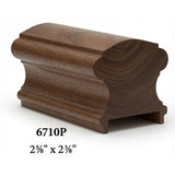 6710P 2-5/8" x 2-3/4" Traditional Plowed Handrail, Walnut