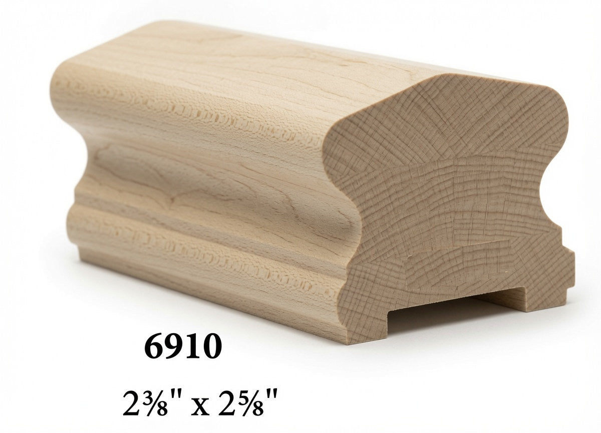 6910P Hard Maple Plowed Handrail