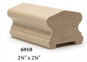 6910P Hard Maple Plowed Handrail