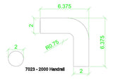 7023 CADD for 2" 2000 Handrail