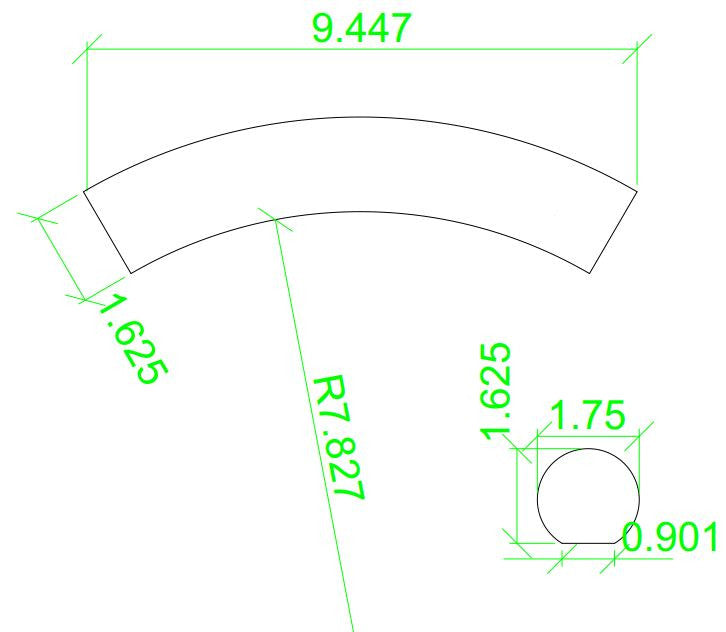 7025 Over Easing CADD for 6040 Handrail
