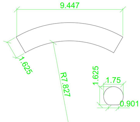 7025 Over Easing CADD for 6040 Handrail