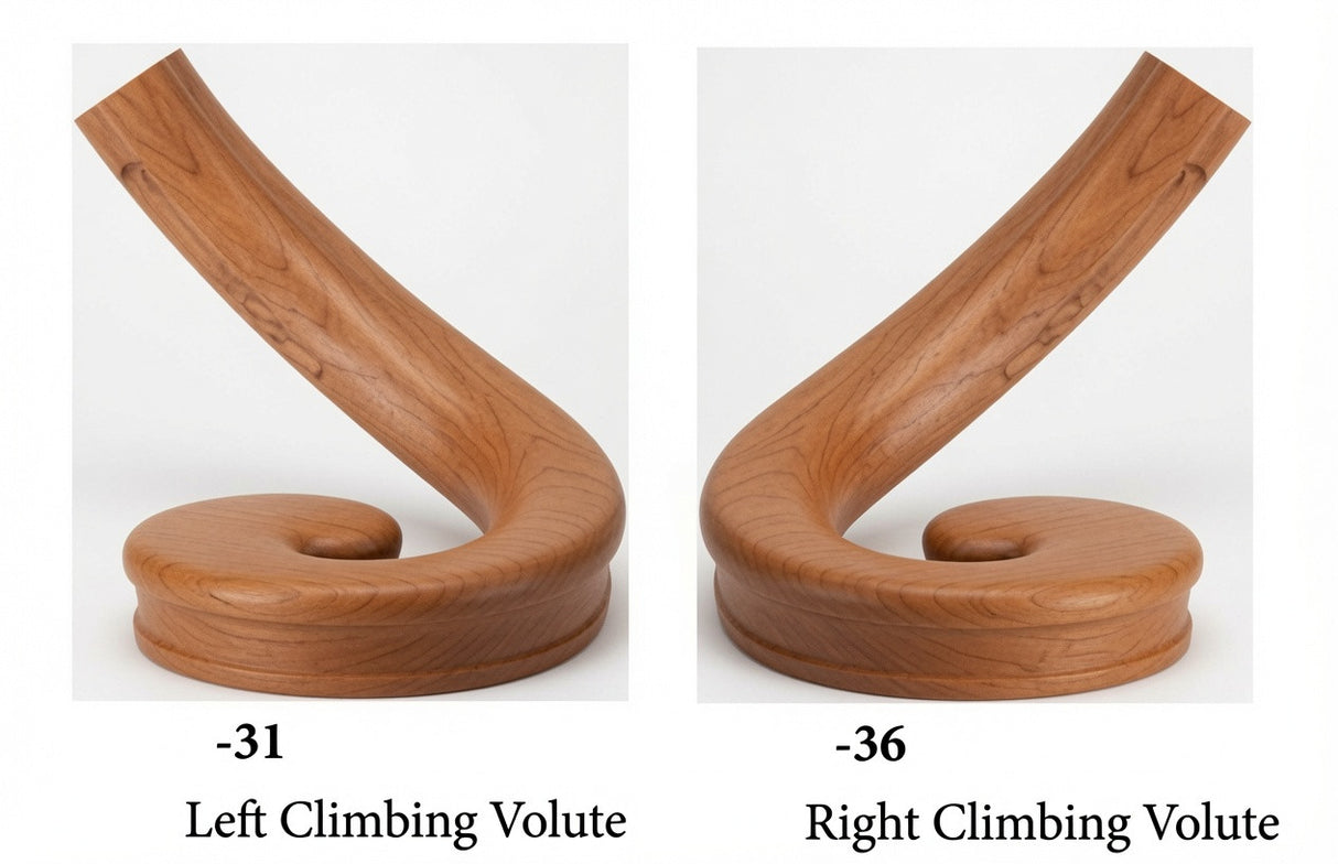 7031 or 7036 Curved-Arm Volutes (7031/36) - American Cherry