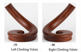 7031 or 7036 Curved-Arm Volutes (7031/36) - Mahogany