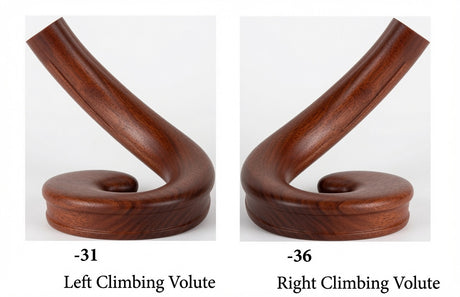 7031 or 7036 Curved-Arm Volutes (7031/36) - Mahogany