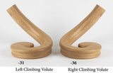 7031 or 7036 Curved-Arm Volutes (7031/36) - White Oak
