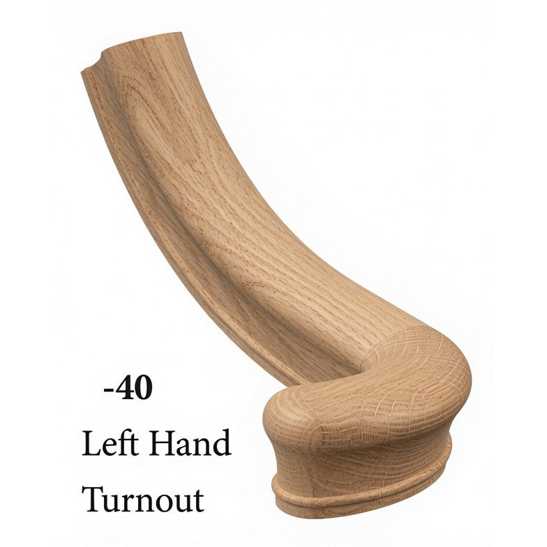 7040 Left Hand Large Turnout - Red Oak