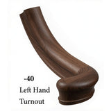7040 Left Hand Large Turnout - Walnut