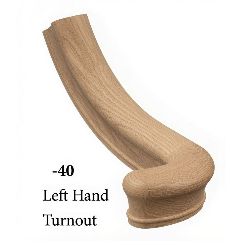 7040 Left Hand Large Turnout - White Oak