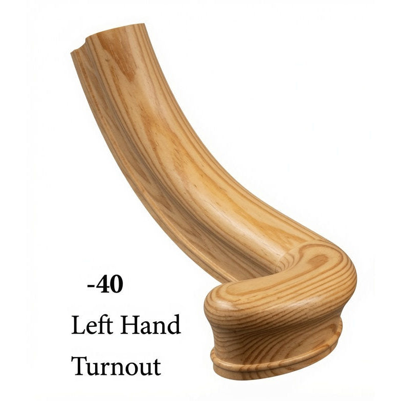 7040 Left Hand Large Turnout - Yellow Pine