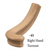 7045 Right Hand Large Turnout - Red Oak