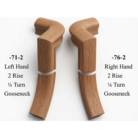 7071 Left Hand or 7076 Right Hand Gooseneck, Red Oak