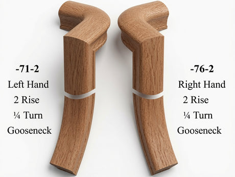 7071 or 7076 Left Hand or Right Hand Goosenecks - Red Oak