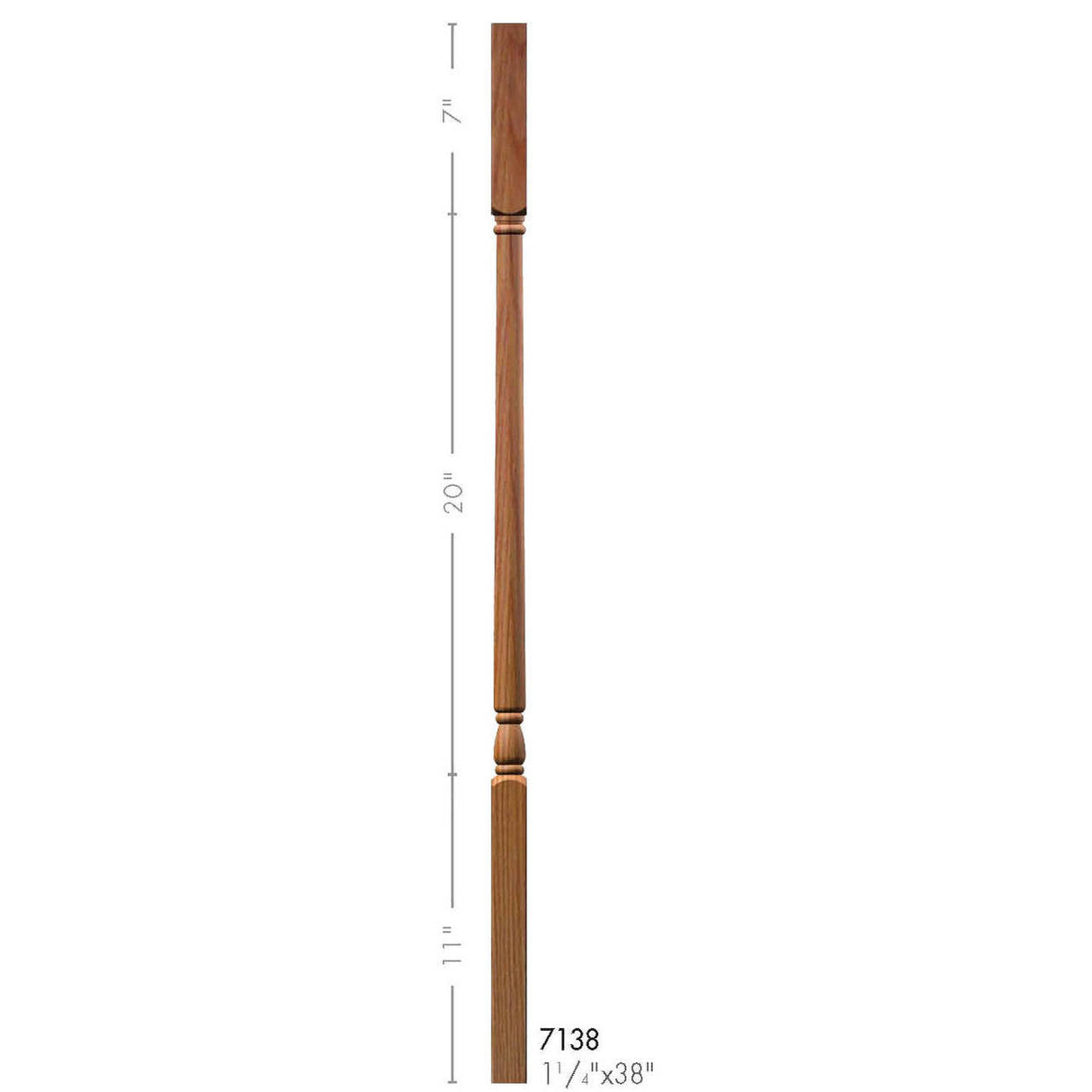 7138 38" Colonial Elegant Rise Baluster