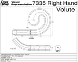 7335 Right Hand Volute CADD Drawing