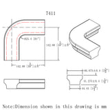 HF-7411 Level Quarter-turn for the HF-6084 Handrail CADD
