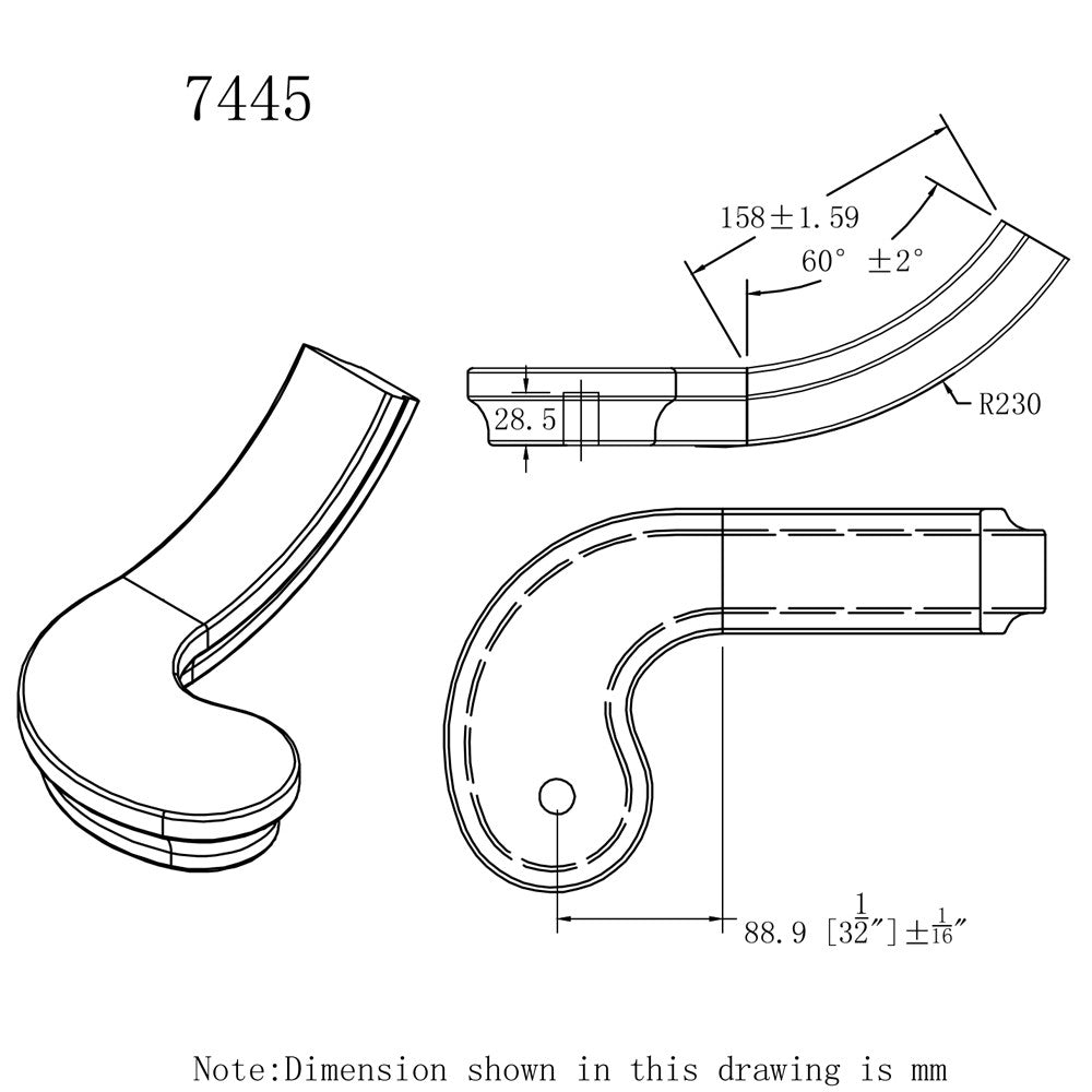 HF-7445 Right Hand Turnout CADD