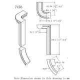HF-7476 Right Hand Gooseneck, No Cap CADD