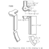 HF-7486 Right Hand Gooseneck, With Cap - CADD