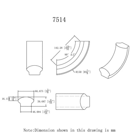 HF-7514 90-Degree Up Easing CADD