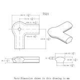 HF-7521 Quarter-Turn Newel Cap CADD