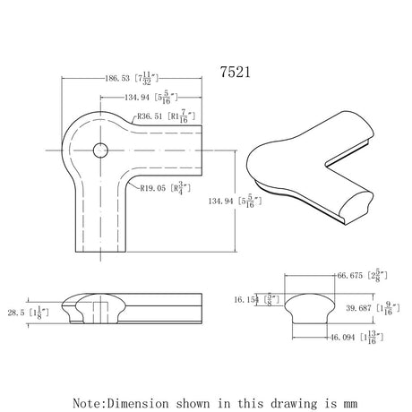 HF-7521 Quarter-Turn Newel Cap CADD