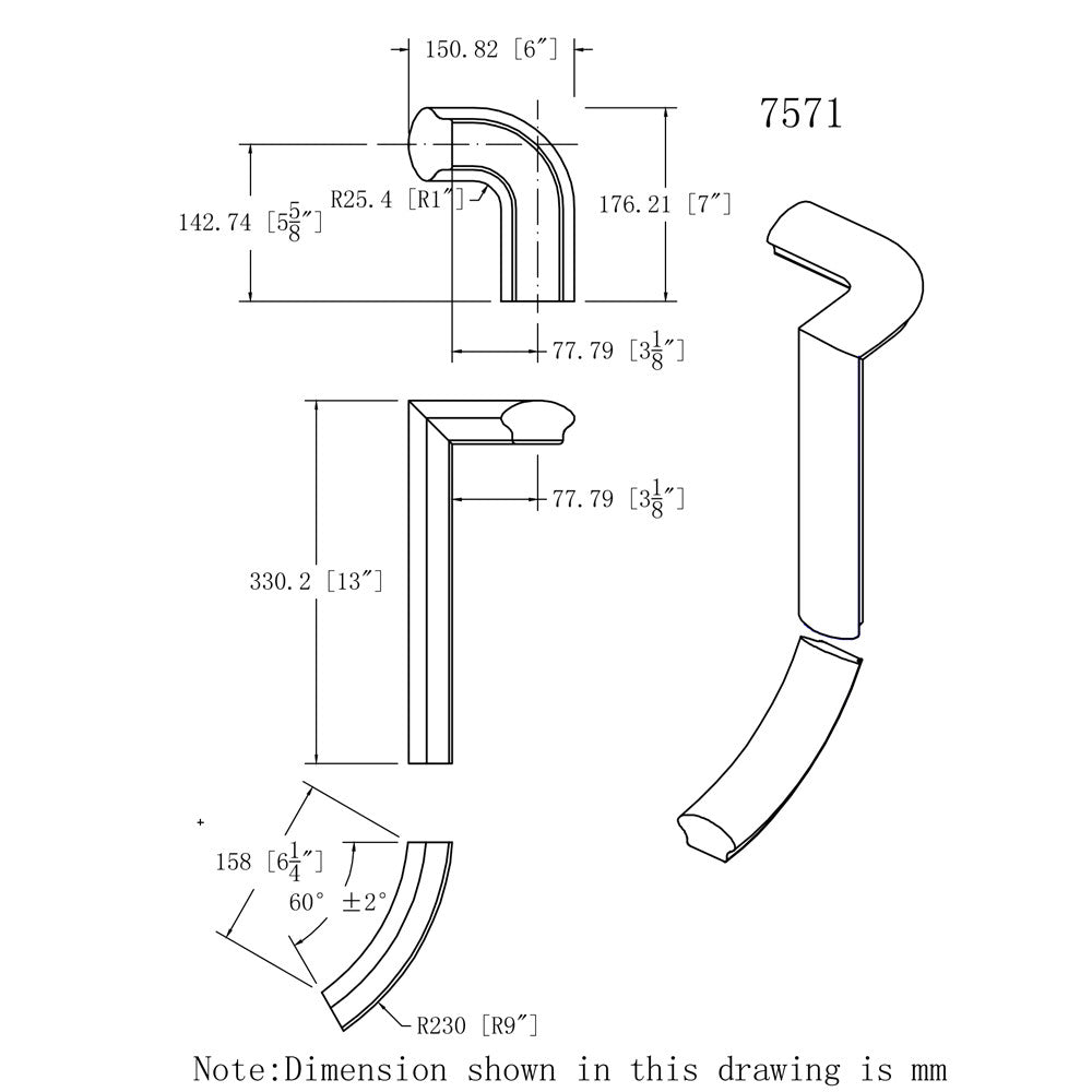 HF-7576 Right Hand Gooseneck CADD