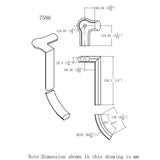 7586 Right Hand Gooseneck with Cap CADD