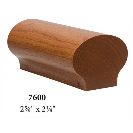 7600 2-5/8" x 2-1/4" Round Contemporary Handrail, American Cherry