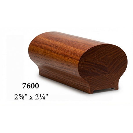 7600P 2-5/8" x 2-1/4" Plowed 1-1/4" Handrail with fillet, Brazilian Cherry