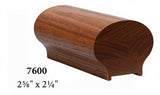 7600P Plowed Mahogany Plowed Handrail
