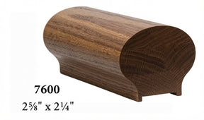 7600P Plowed Walnut Handrail